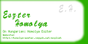 eszter homolya business card